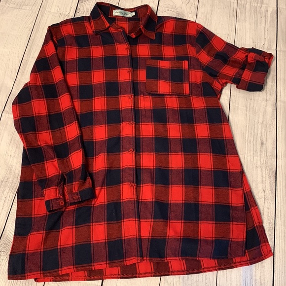 Southern Grace Split Side Flannel with Buck on the back - Picture 3 of 6